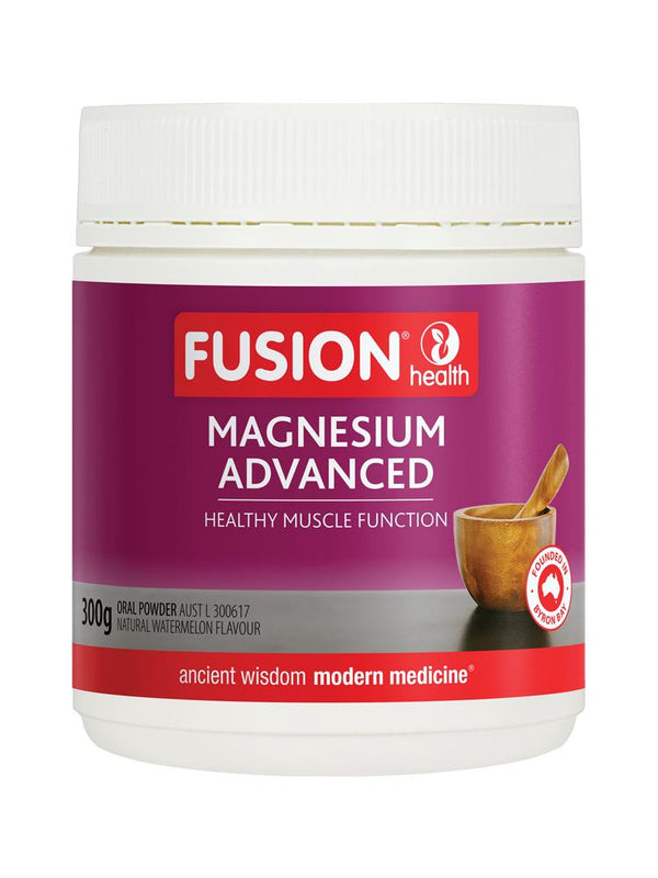 Fusion Magnesium Advanced Powder Watermelon Supplement Global Therapeutics Pty Ltd 300g Watermelon 