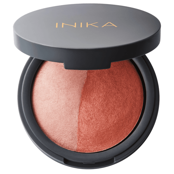 Inika Baked Mineral Blush Duo Natural Makeup Total Beauty Network 6.5g Burnt Peach 