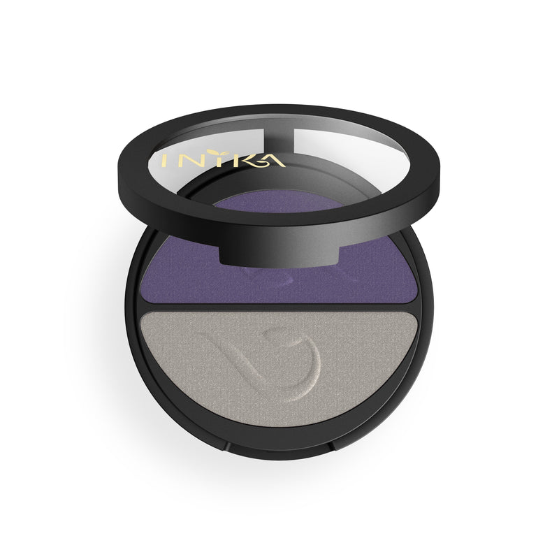 Inika Pressed Mineral Eye Shadow Duo Natural Makeup Total Beauty Network Purple Platinum 
