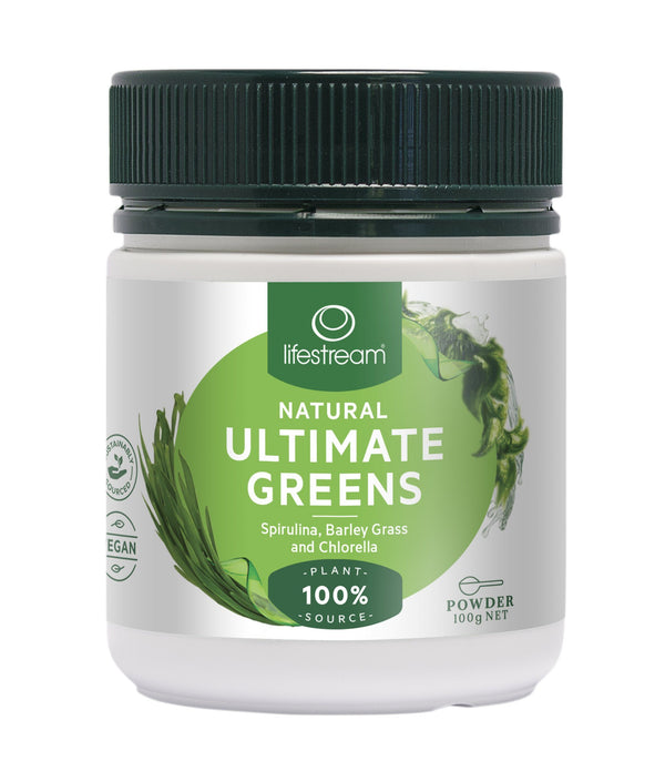Lifestream Ultimate Greens Powder Supplement Oborne Health Supplies 100g 