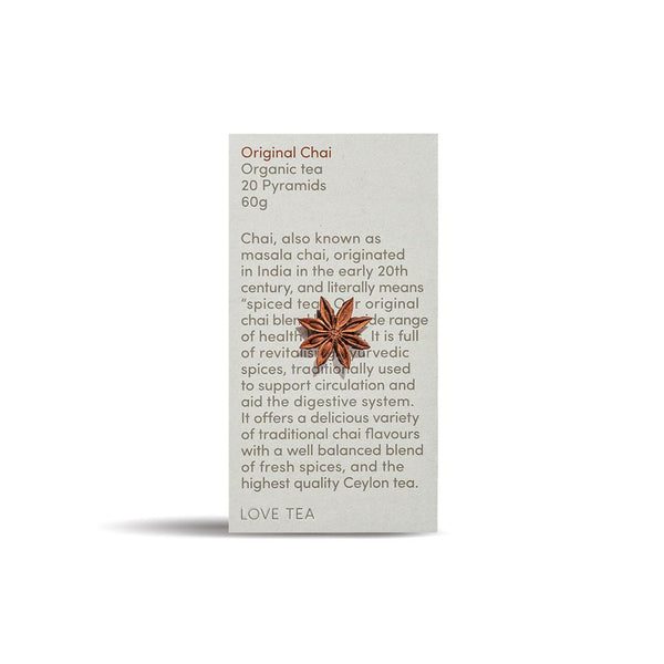 Love Tea Chai Original Herbal Teas Oborne Health Supplies 20 bags Original Tea 