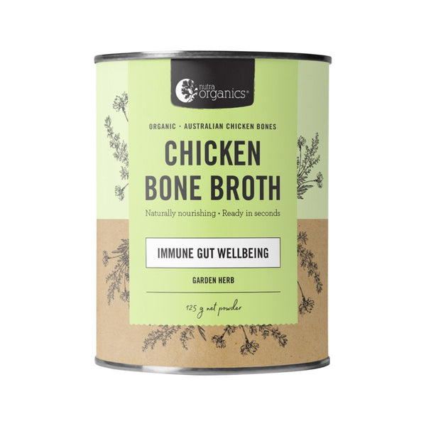 Nutra Organics Chicken Bone Broth- Garden Herb 125g Grocery Oborne Health Supplies 