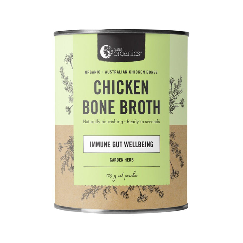 Nutra Organics Chicken Bone Broth- Garden Herb 125g Grocery Oborne Health Supplies 