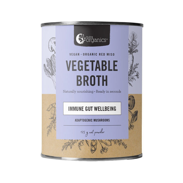 Nutra Organics Vegetable Broth- Adaptogenic Mushroom 125g Grocery Oborne Health Supplies 