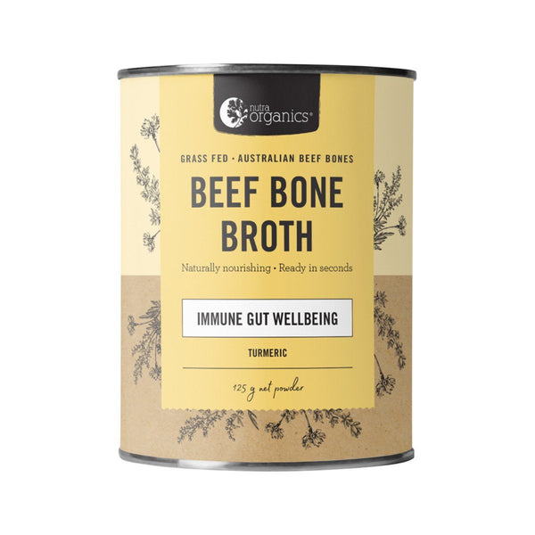 NutraOrganics Beef Bone Broth Turmeric Grocery Oborne Health Supplies 