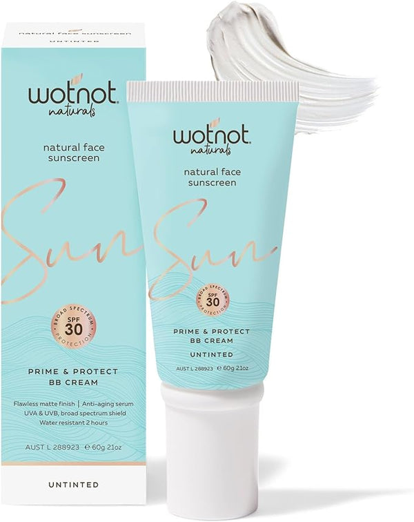 Wotnot Natural Face Sunscreen Untinted BB Cream SPF 30