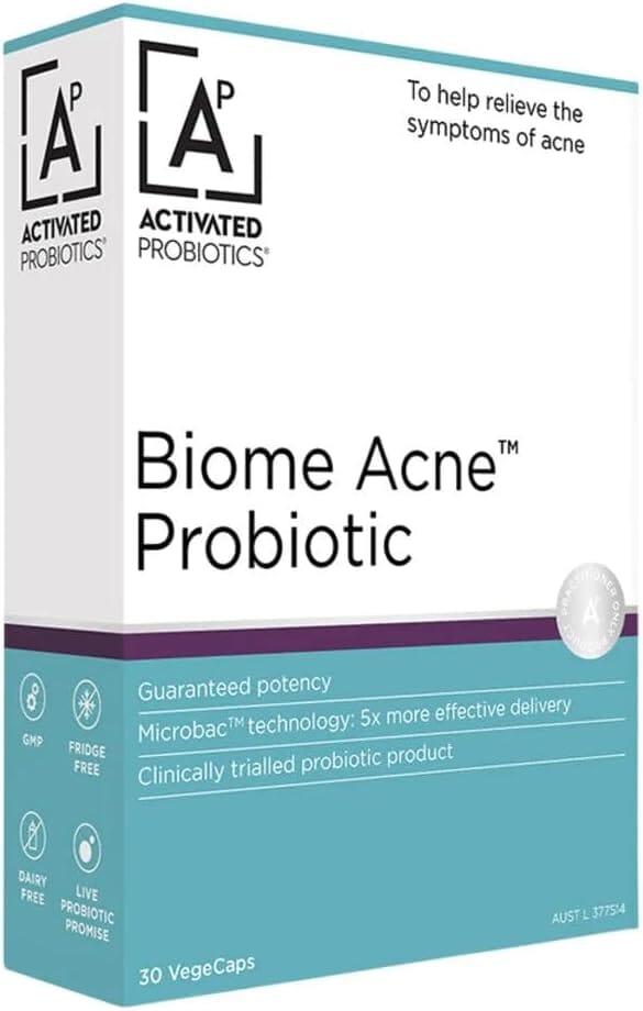 Activated Probiotics Biome Acne Probiotic 30 capsules Supplement Oborne Health Supplies/CH2 