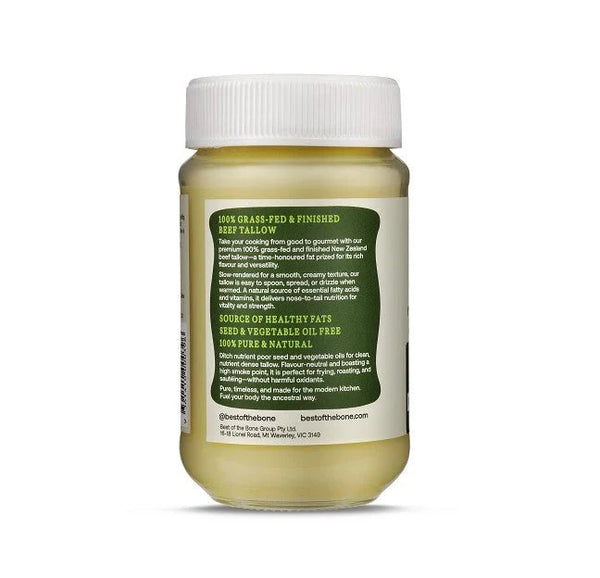 Best Of The Bone Beef Tallow Pure Grass-Fed Suet Dripping 320G Supplement Oborne Health Supplies/CH2 