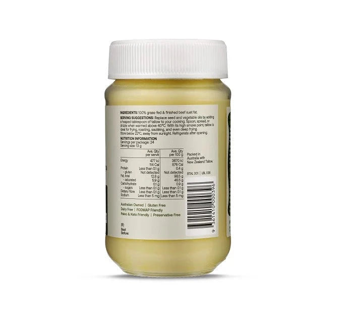 Best Of The Bone Beef Tallow Pure Grass-Fed Suet Dripping 320G Supplement Oborne Health Supplies/CH2 