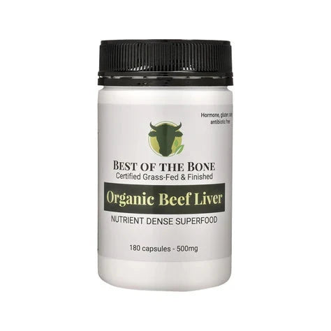 Best of the Bone Organic Beef Liver Nutrient Dense Superfood 180c Supplement Oborne Health Supplies/CH2 
