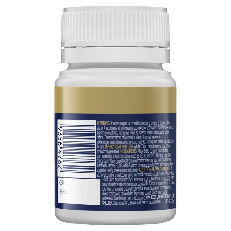 Bioceuticals Mega B Q10 Supplement Bioceuticals Pty Ltd 