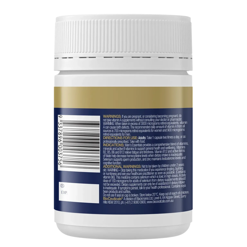 Bioceuticals Men's Essentials Supplement Bioceuticals Pty Ltd 