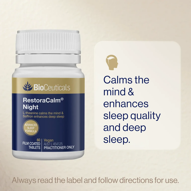 Bioceuticals RestoraCalm Night 60t Supplement Bioceuticals Pty Ltd 