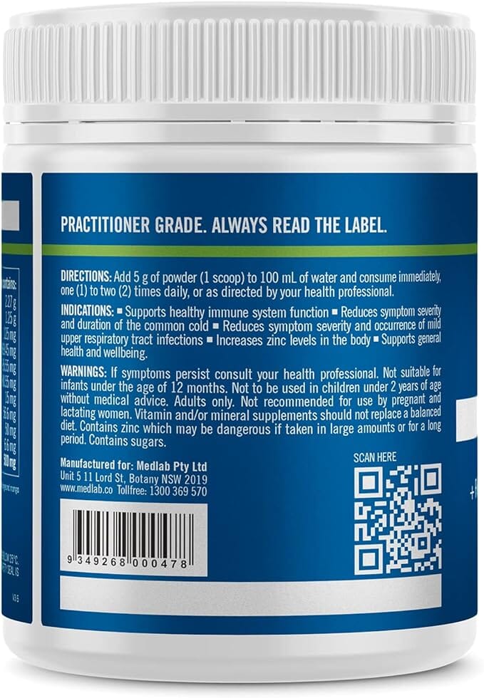 Bioglan Medlab Manuka-C Orange Mango 105g Supplement Oborne Health Supplies/CH2 