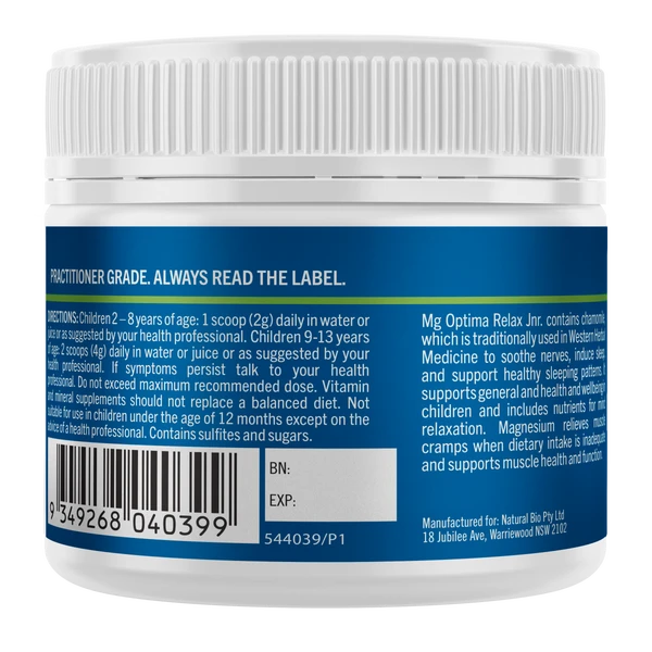 Bioglan Medlab Mg Optima Relax Jnr Forest Berry 60G Supplement Oborne Health Supplies/CH2 