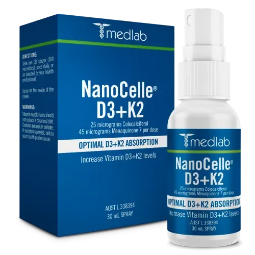 Bioglan Medlab NanoCelle D3 + K2 30ml Supplement Oborne Health Supplies/CH2 