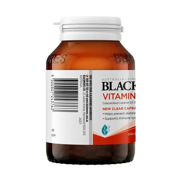 Blackmores D3 1000IU - 200c Supplement Oborne Health Supplies/CH2 