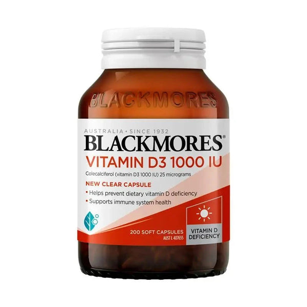 Blackmores D3 1000IU - 200c Supplement Oborne Health Supplies/CH2 