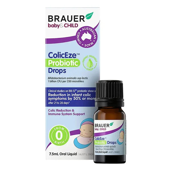 Brauer Baby & Child ColicEze Probiotic Drops Oral Liquid 7.5ml Supplement Oborne Health Supplies/CH2 