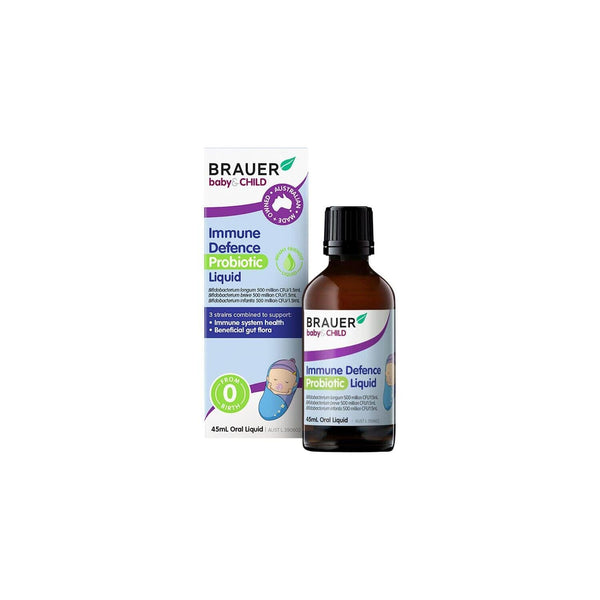 Brauer Baby & Child Immune Defence Probiotic Liquid Oral Liquid 45ml Supplement Oborne Health Supplies/CH2 