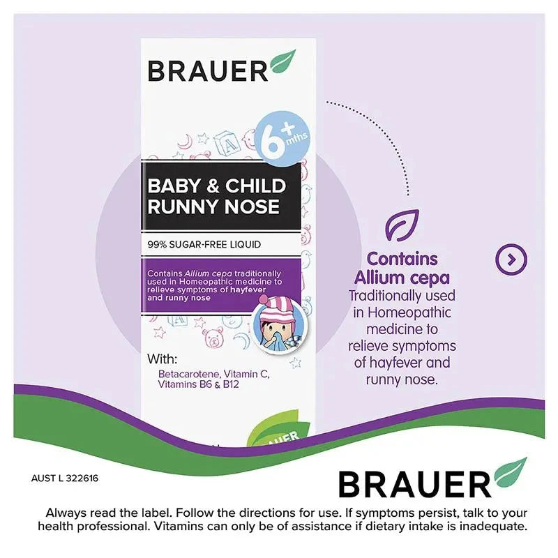 Brauer Baby & Child Runny Nose Oral Liquid 100ml Supplement Oborne Health Supplies/CH2 