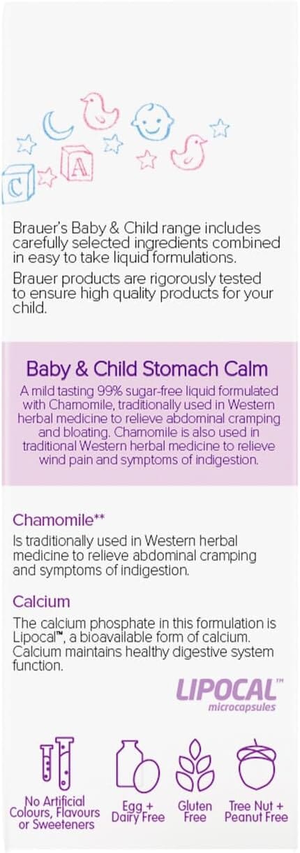 Brauer Baby & Child Stomach Calm 100ml Supplement Oborne Health Supplies/CH2 