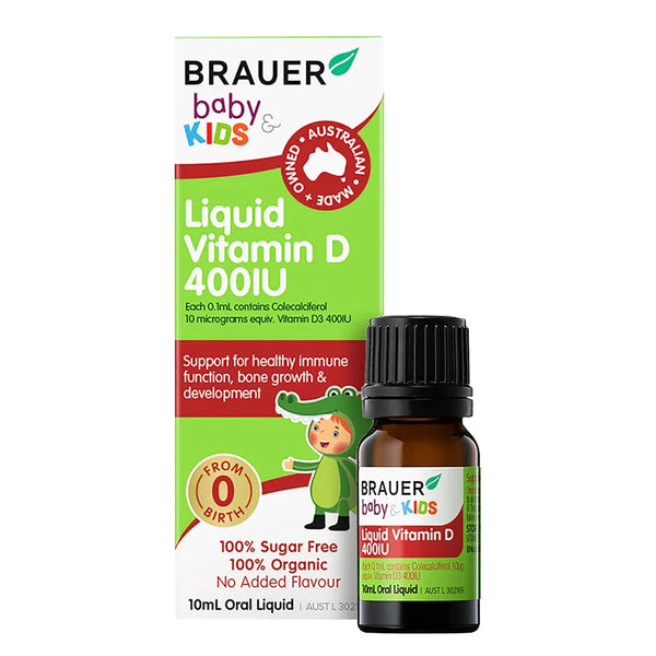Brauer Baby & Kids Liquid Vitamin D 400IU Oral Liquid Supplement Oborne Health Supplies/CH2 