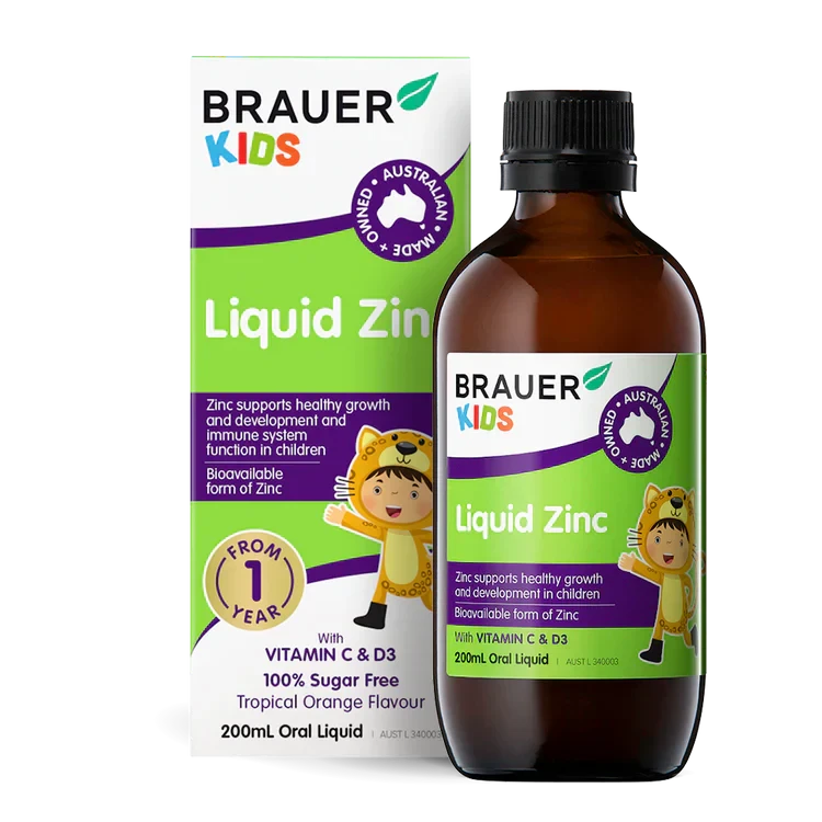 Brauer Baby & Kids Liquid Zinc Oral Liquid Supplement Oborne Health Supplies/CH2 