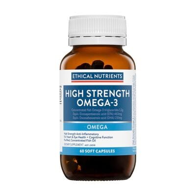 Ethical Nutrients Hi-Strength Fish Oil 60cap Supplement Metagenics (Aust) Pty Ltd 