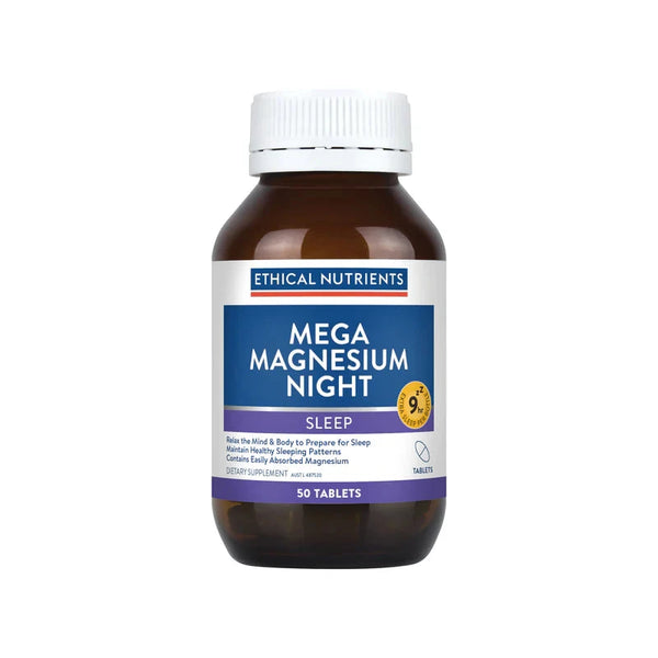 Ethical Nutrients Mega Magnesium Night Tab 50 Supplement Metagenics (Aust) Pty Ltd 
