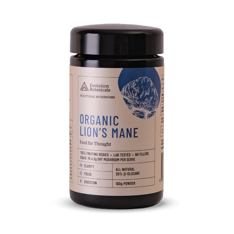 Evolution Botanicals Lion's Mane Extract 100g Supplement Unique Health Products 