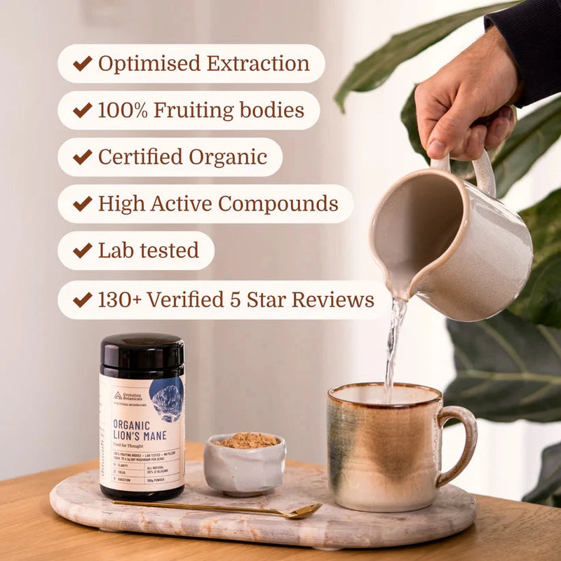 Evolution Botanicals Lion's Mane Extract 100g Supplement Unique Health Products 