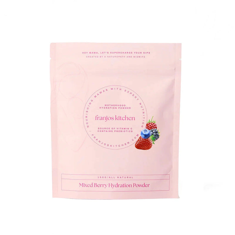 Franjos Kitchen Motherhood Hydration Powder Mixed Berry & Coconut Water 150g Supplement Oborne Health Supplies/CH2 