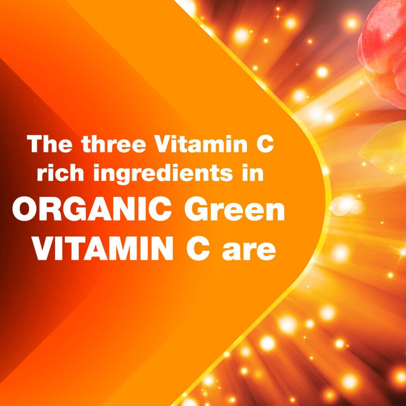Green Nutritionals Organic Green Vitamin C 100g Powder Supplement Oborne Health Supplies/CH2 