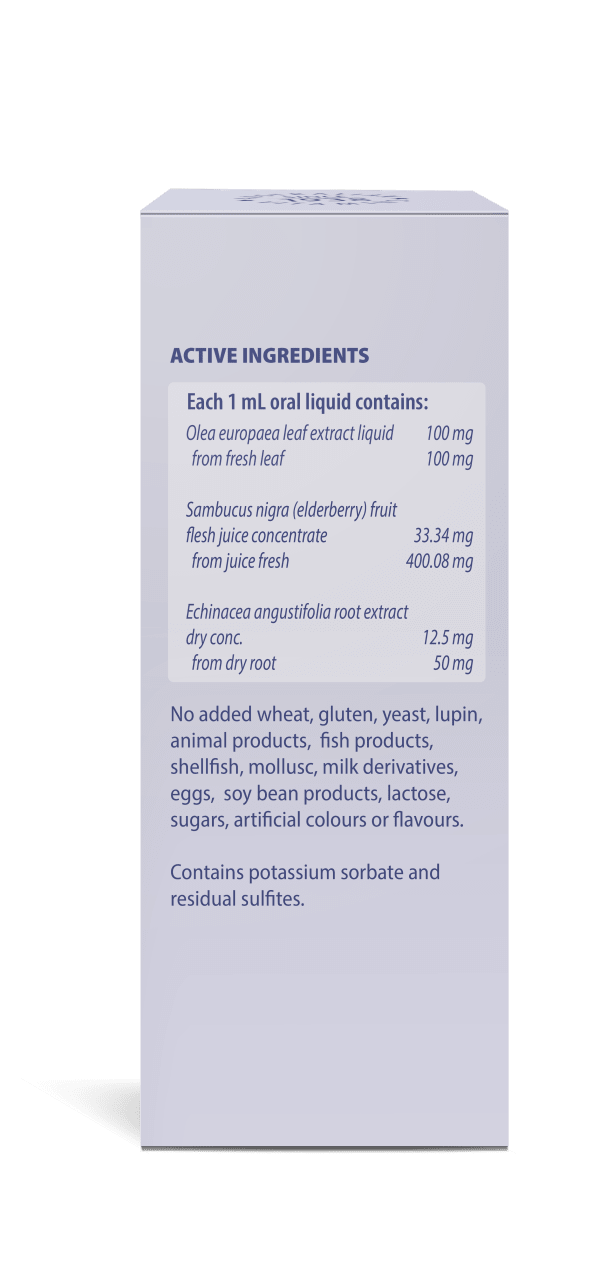 Henry Blooms Kids Liquid Immunity Elderberry with Olive Leaf Blackcurrant 100ml Supplement Oborne Health Supplies/CH2 