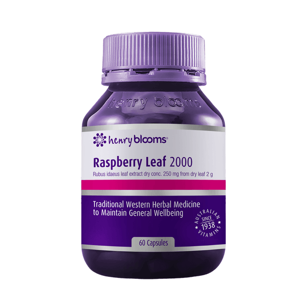 Henry Blooms Raspberry Leaf 2000 60c Supplement Oborne Health Supplies/CH2 