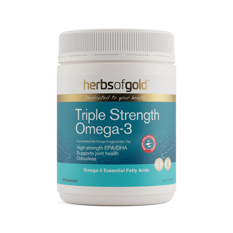 Herbs of Gold Triple Strength Omega-3 150 Caps Supplement Not specified 