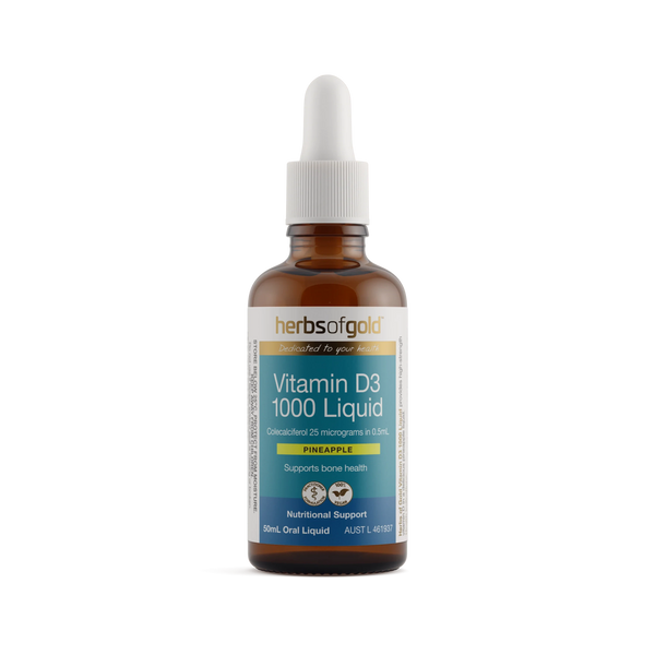 Herbs of Gold Vitamin D3 1000 Liquid 50ml Supplement Herbs of Gold Pty Ltd 