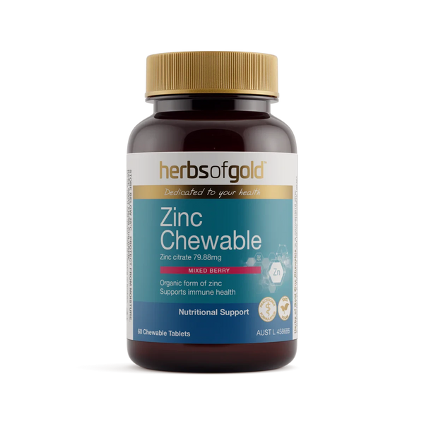 Herbs of Gold Zinc Chewable Supplement Herbs of Gold Pty Ltd 
