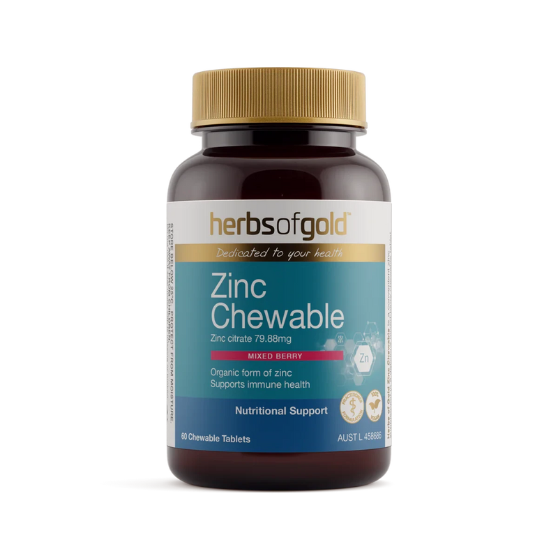 Herbs of Gold Zinc Chewable Supplement Herbs of Gold Pty Ltd 