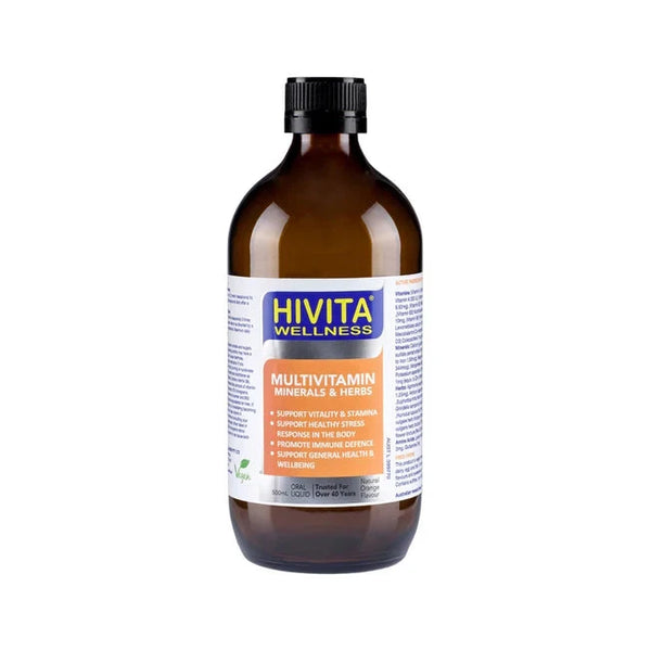 HIVITA WELLNESS Multivitamin Minerals & Herbs Oral Liquid 500ml Supplement Oborne Health Supplies/CH2 
