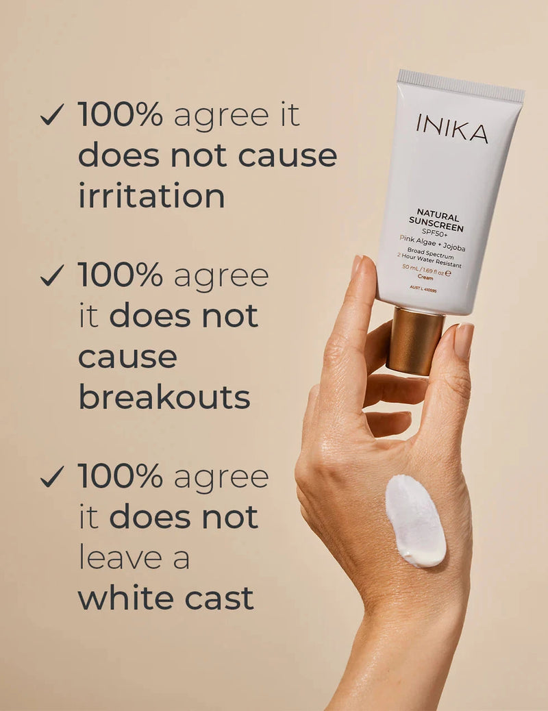 Inika Sunscreen SPF50+ Natural Skincare Total Beauty Network 