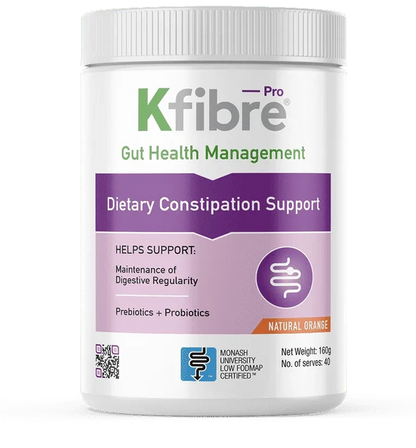 Kfibre Pro Dietary Constipation Support Natural Orange Tub 160g Supplement Oborne Health Supplies/CH2 
