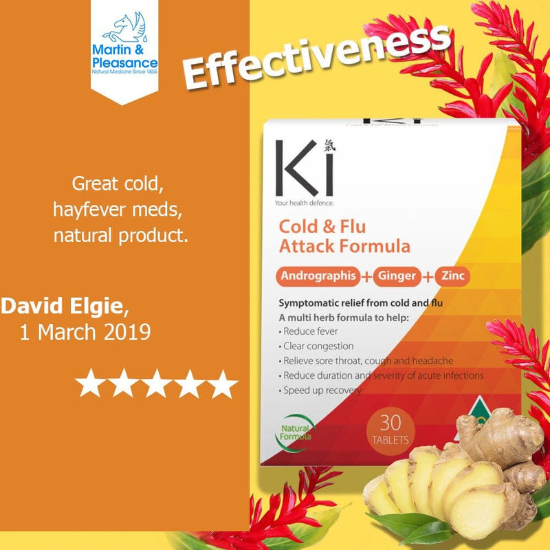 Ki Immune Cold & Flu Attack Formula Supplement Oborne Health Supplies 