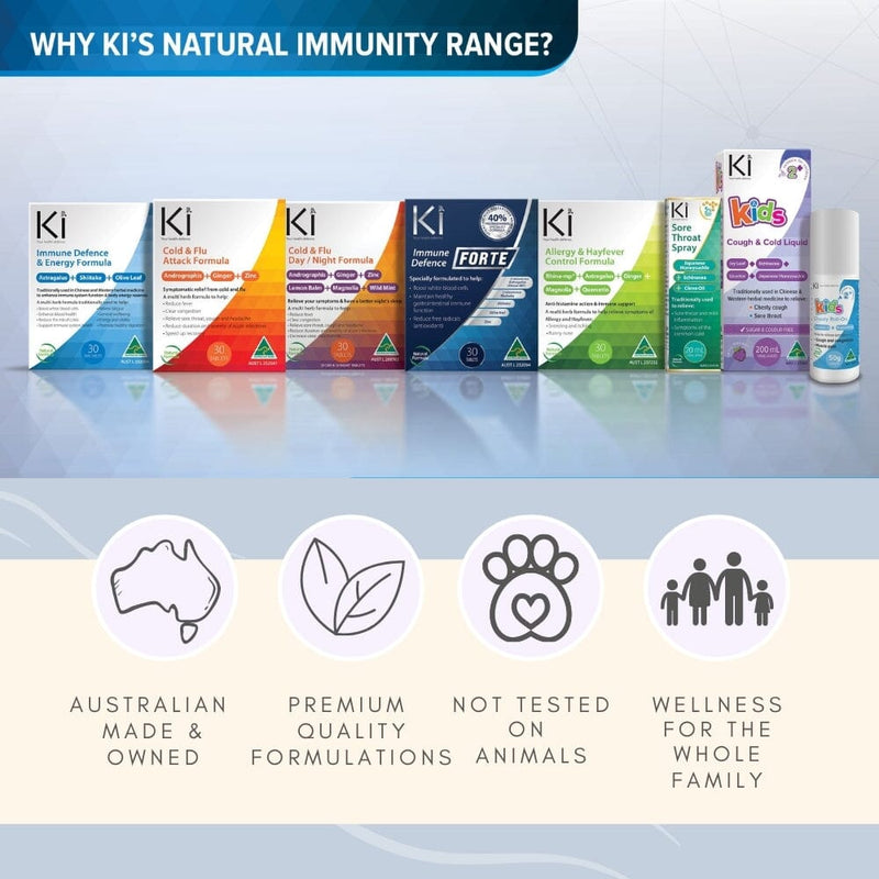 Ki Immune Cold & Flu Attack Formula Supplement Oborne Health Supplies 