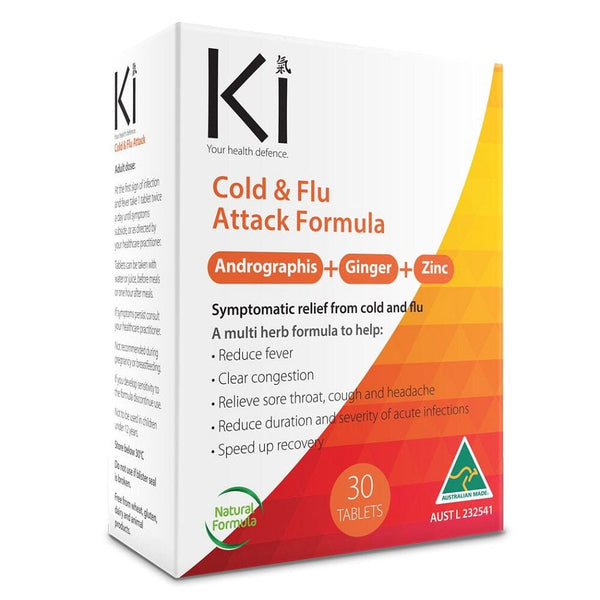 Ki Immune Cold & Flu Attack Formula Supplement Oborne Health Supplies 