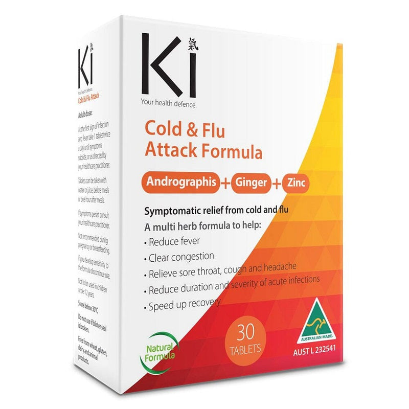 Ki Immune Cold & Flu Attack Formula Supplement Oborne Health Supplies 
