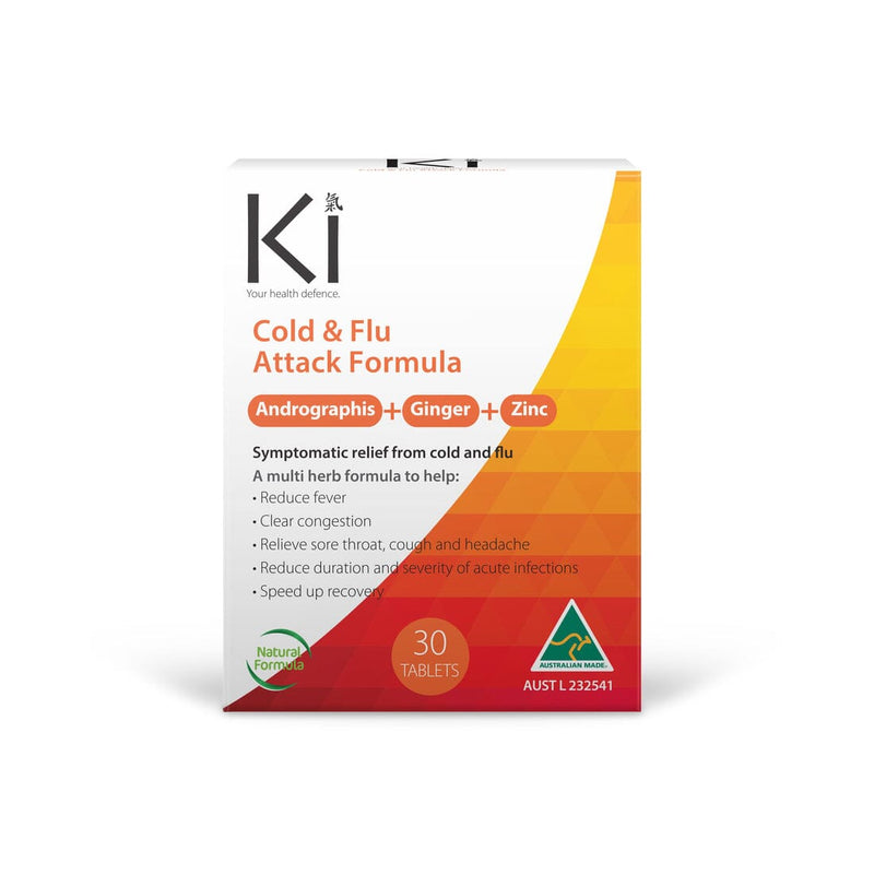 Ki Immune Cold & Flu Attack Formula Supplement Oborne Health Supplies 
