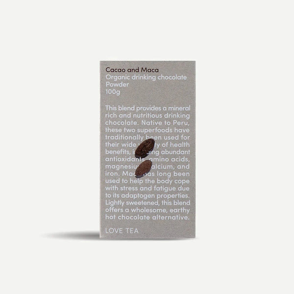 Love Tea Organic Cacao and Maca Drinking Chocolate Powder 100g Grocery Oborne Health Supplies/CH2 