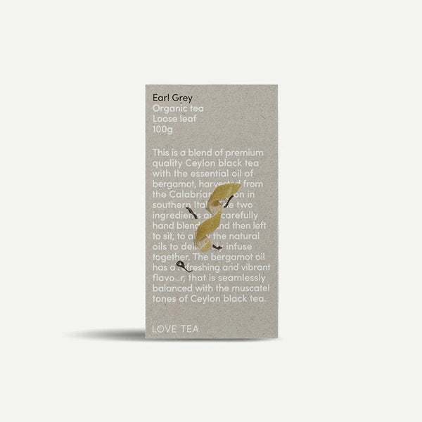 Love Tea Organic Earl Grey Tea Loose Leaf 100g Herbal Teas Oborne Health Supplies/CH2 